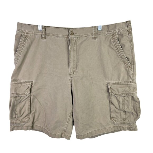Mens Old Navy Khaki Cargo Shorts Heavyweight 100% Cotton 11.5" Inseam Size 42 - Picture 1 of 8